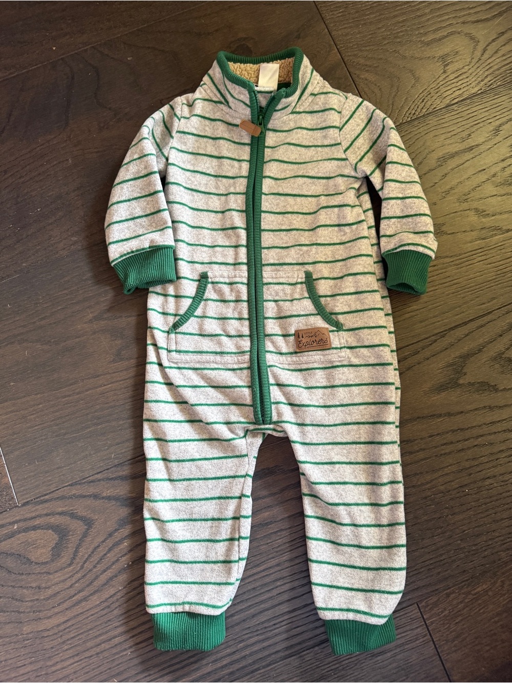 Carter’s Green Stripe Baby One-Piece Romper